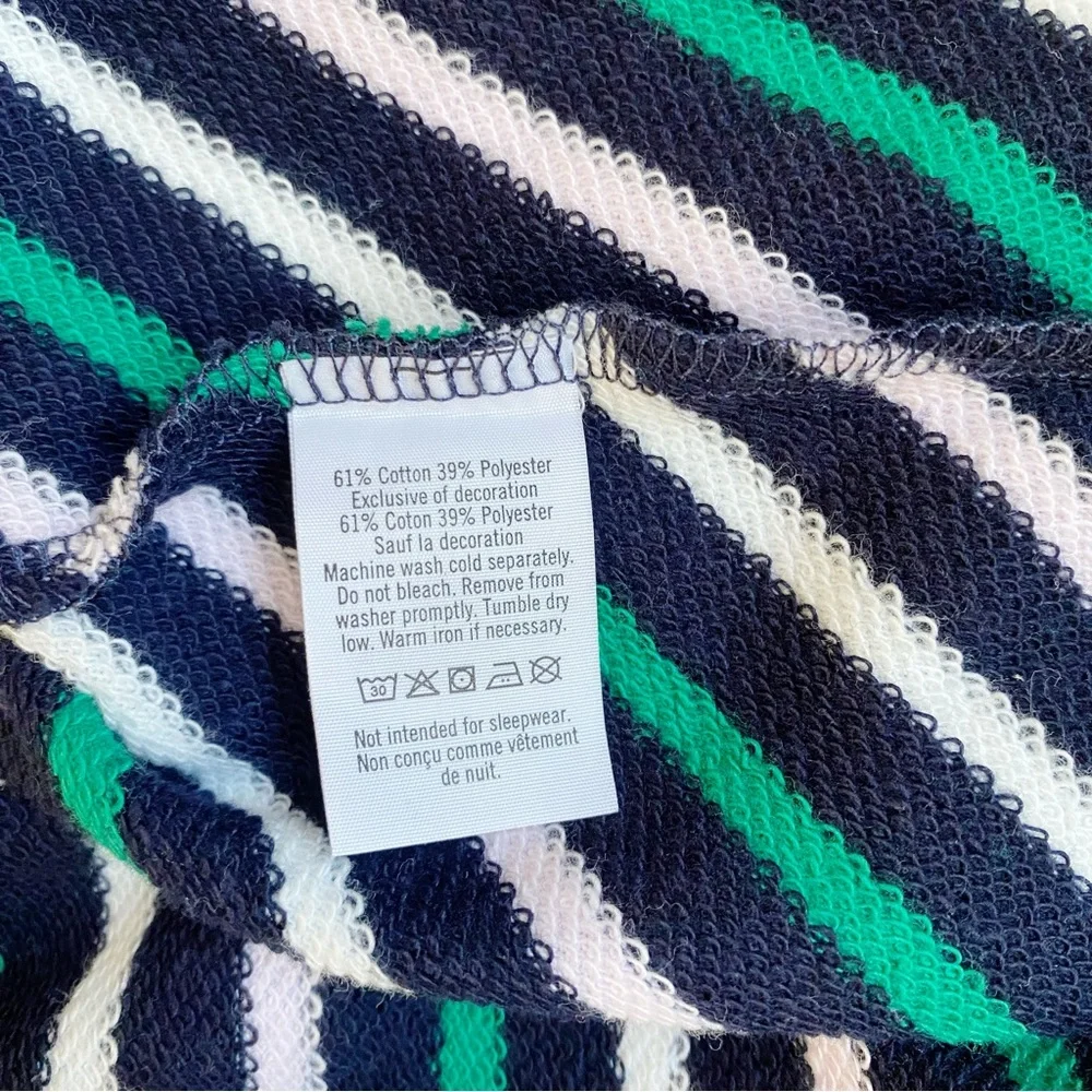 NWT Janie and Jack Dress Long Sleeve Sweatshirt Blue Green White Pink Stripe 2T